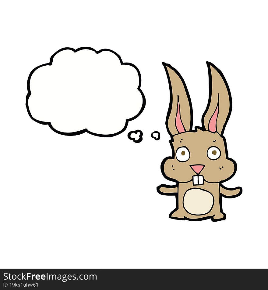 Cartoon Rabbit With Thought Bubble