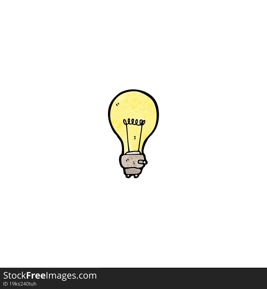 electric light bulb symbol cartoon