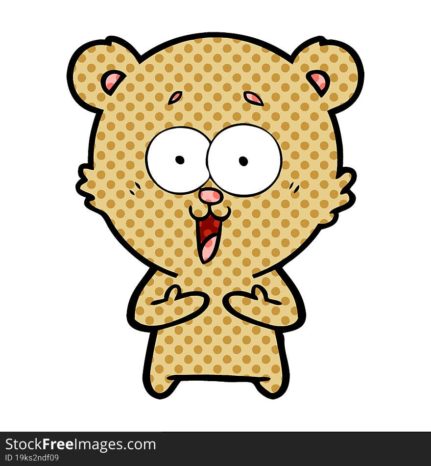 laughing teddy  bear cartoon. laughing teddy  bear cartoon