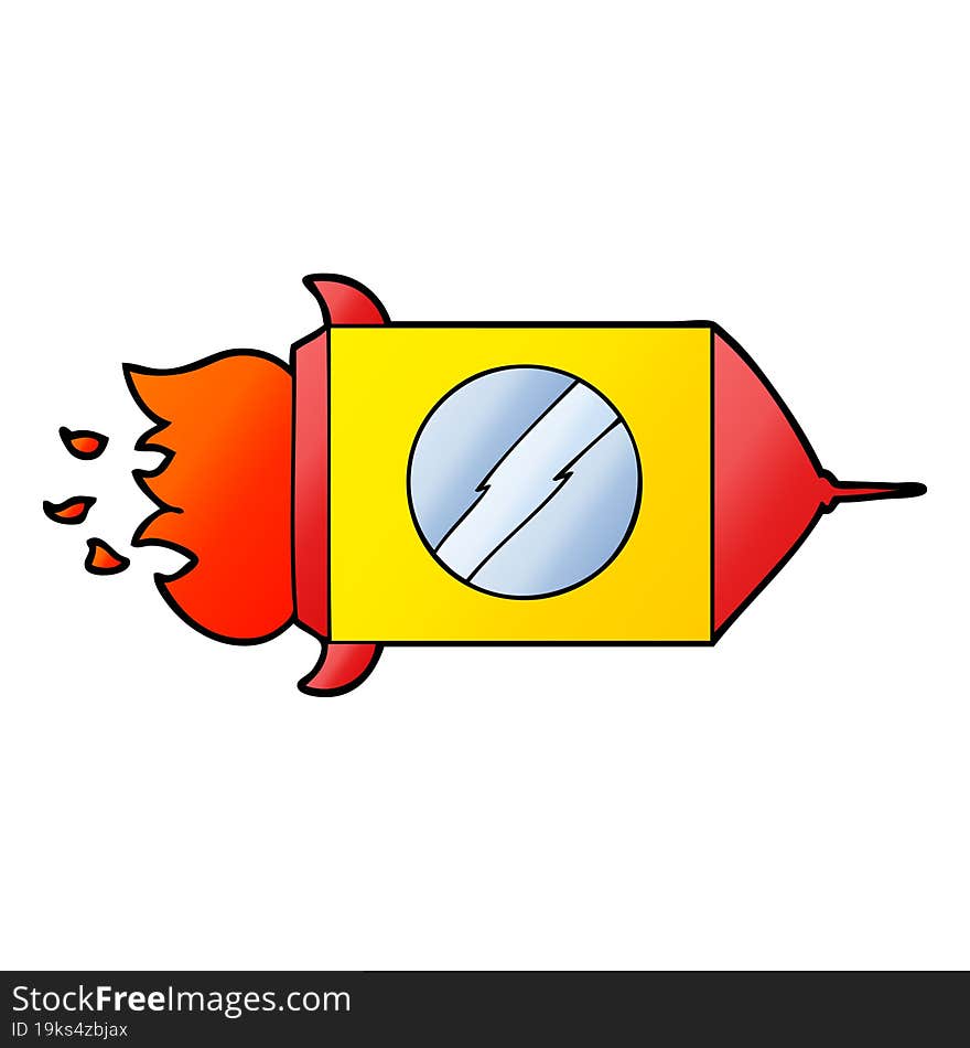 cartoon space rocket. cartoon space rocket