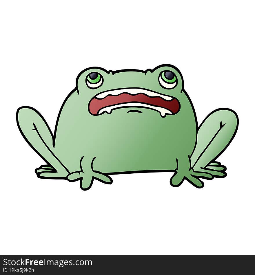 cartoon doodle frog