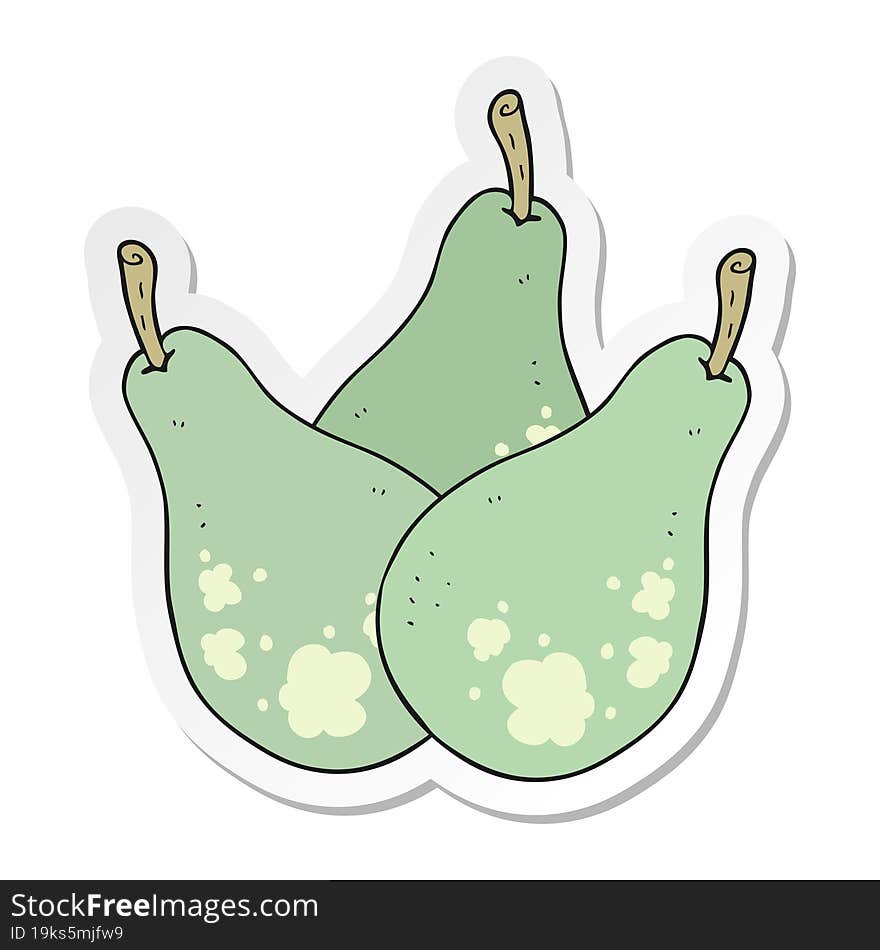 sticker of a cartoon pears