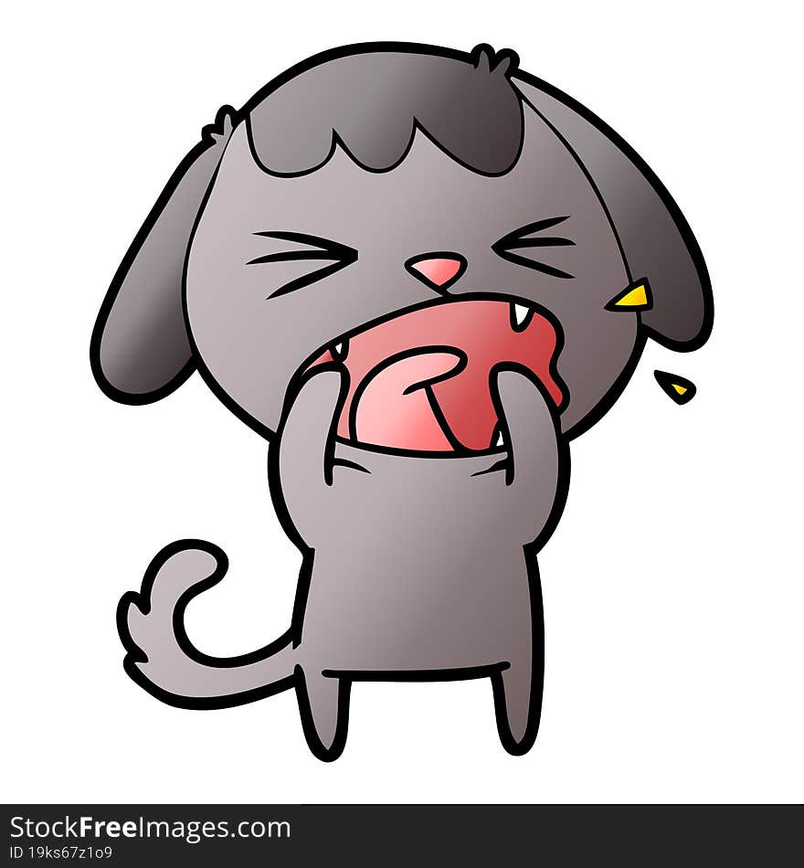 cute cartoon dog barking. cute cartoon dog barking