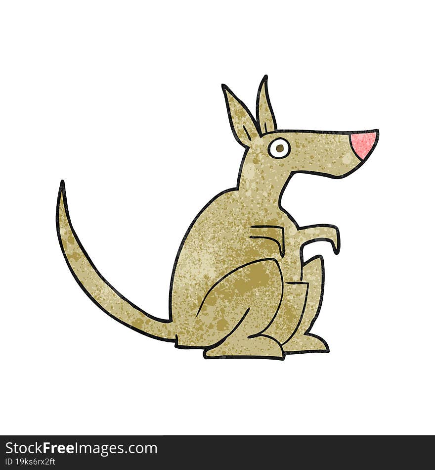 textured cartoon kangaroo