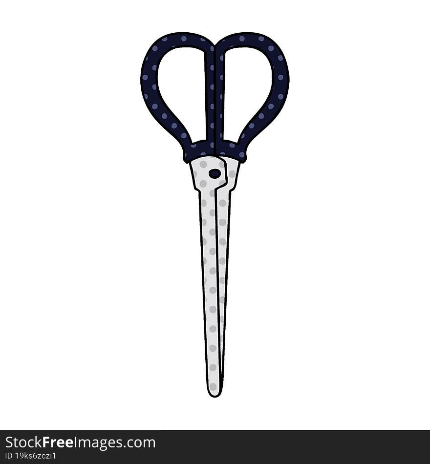 Quirky Comic Book Style Cartoon Scissors