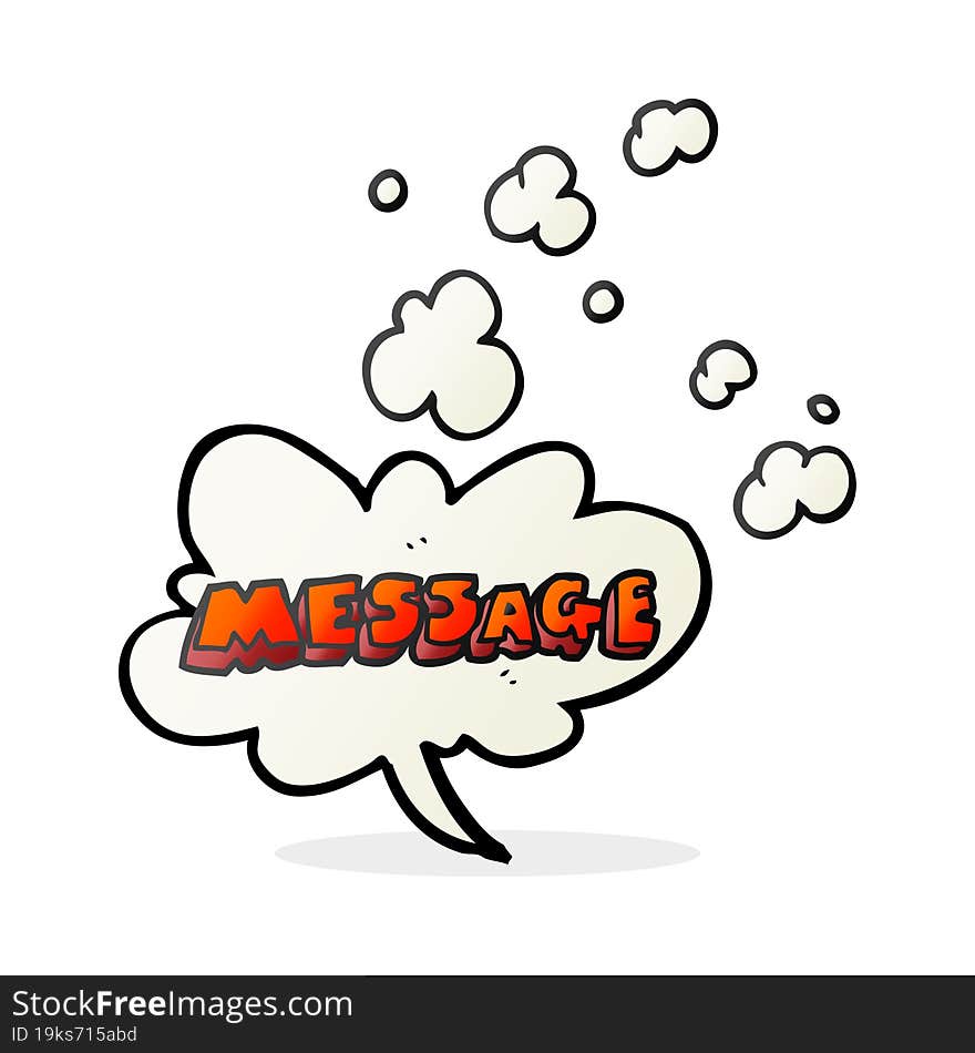 cartoon message text