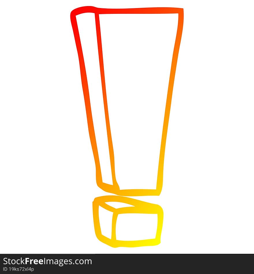 warm gradient line drawing cartoon exclamation