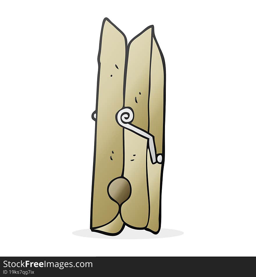 cartoon wooden peg