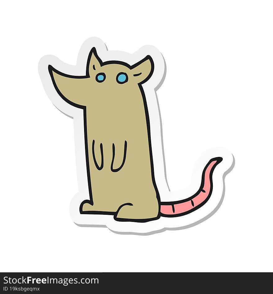 sticker of a cartoon mouse