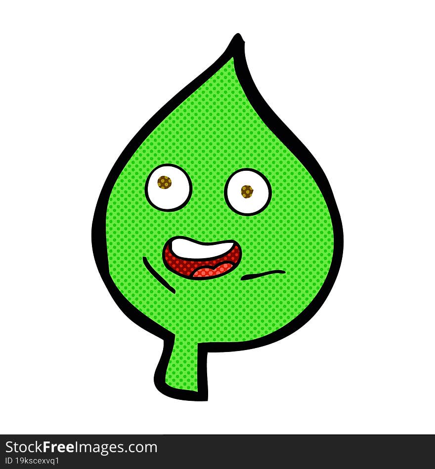 cartoon happy leaf