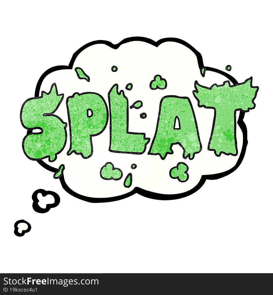 thought bubble textured cartoon splat