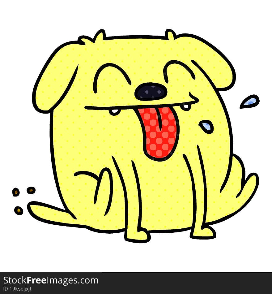 cartoon of cute kawaii dog