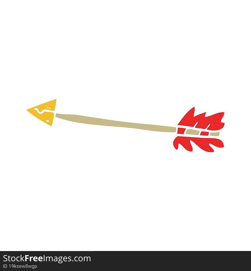 Cartoon Doodle Long Arrow