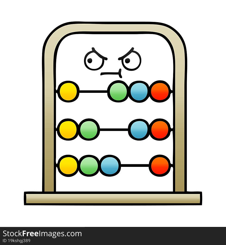 Gradient Shaded Cartoon Abacus