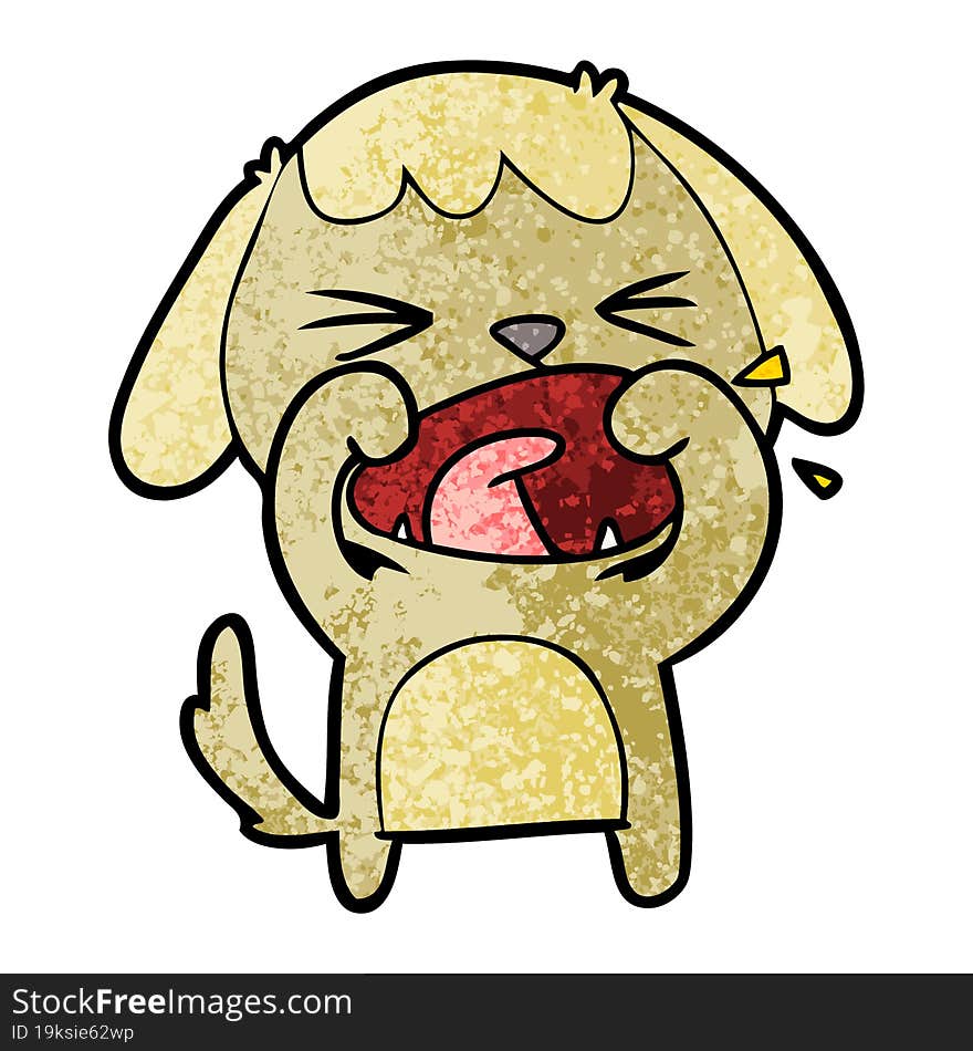 cute cartoon dog barking. cute cartoon dog barking