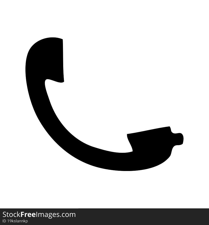 Flat Symbol Telephone Receiver