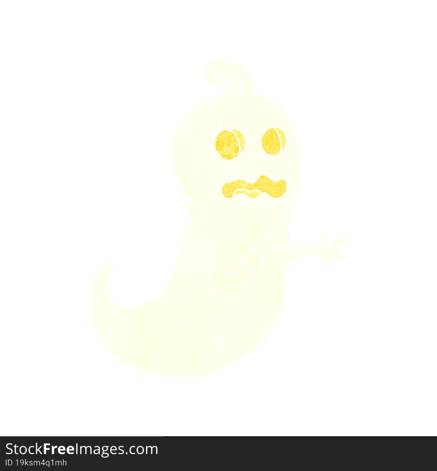 retro cartoon ghost