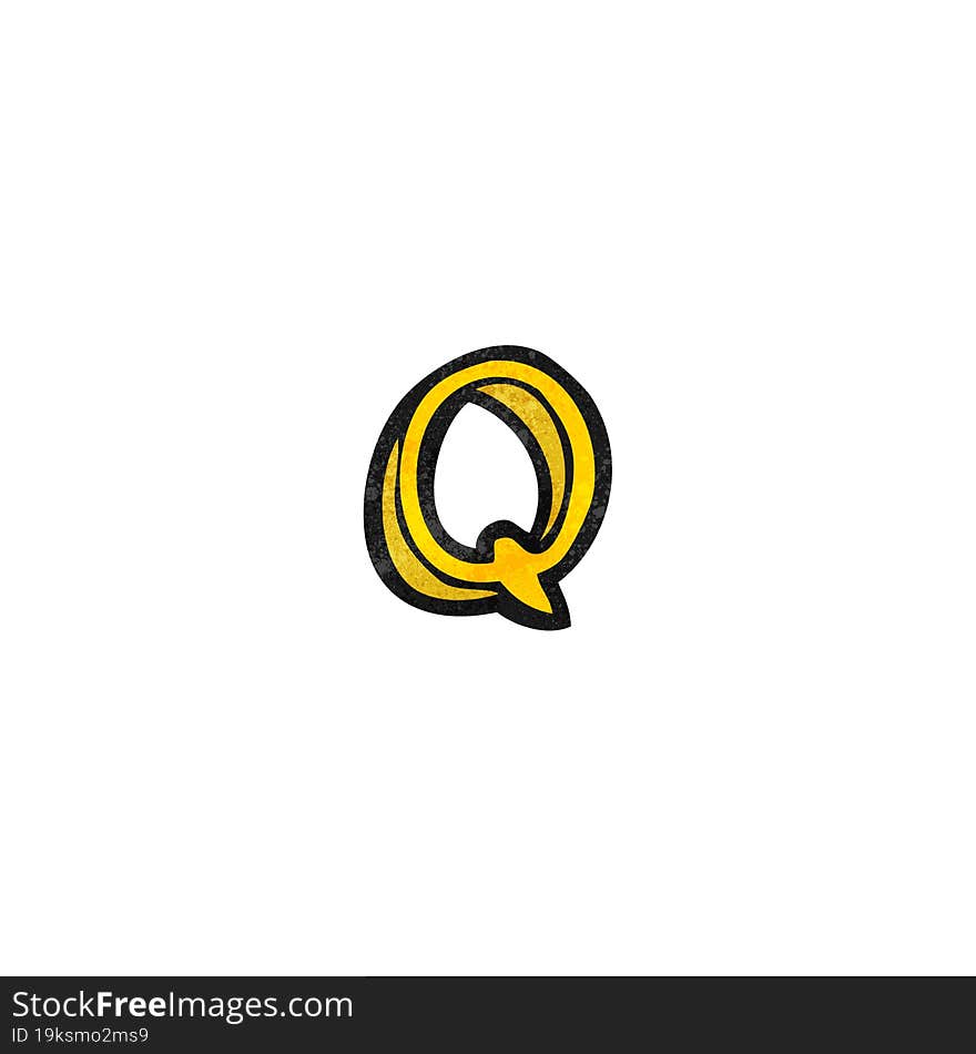 Cartoon Letter Q