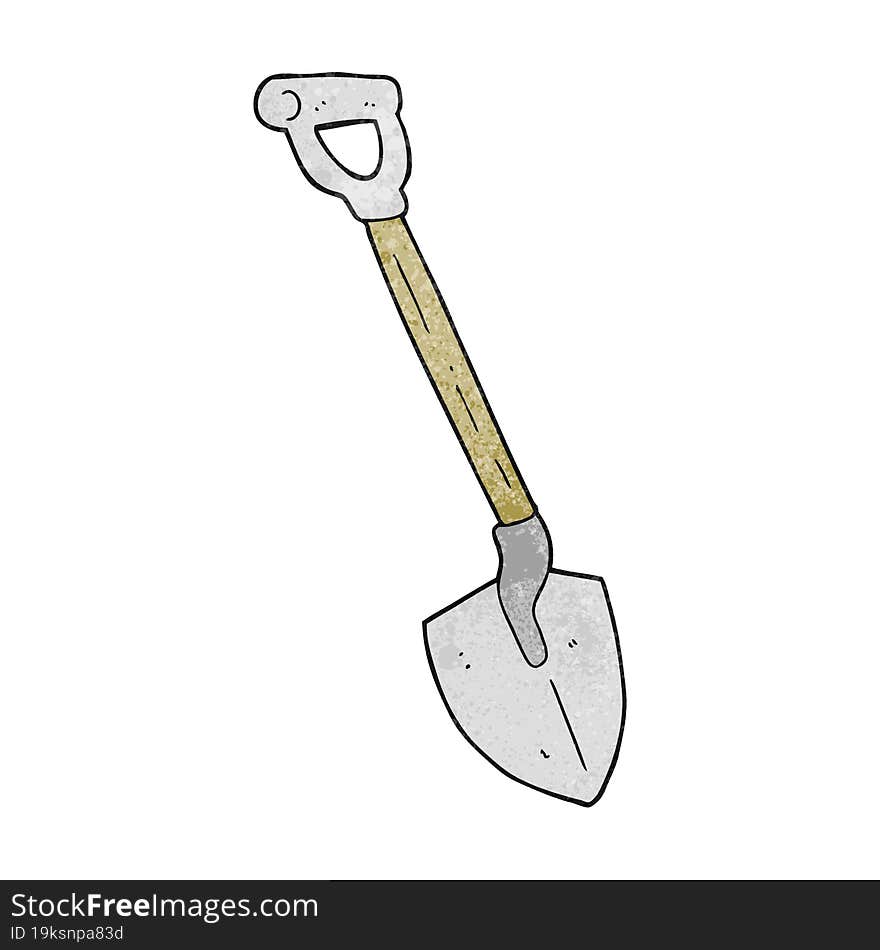 textured cartoon shovel