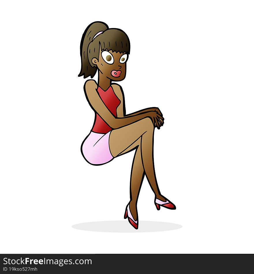 cartoon pretty woman