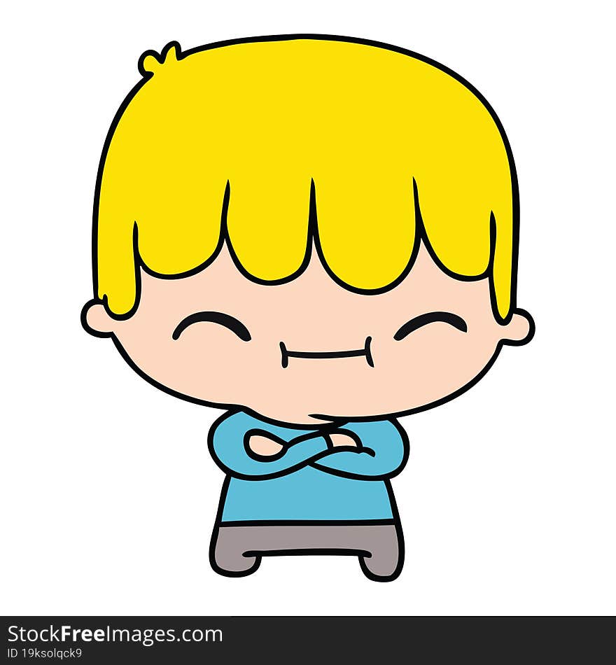 cartoon of kawaii cute boy