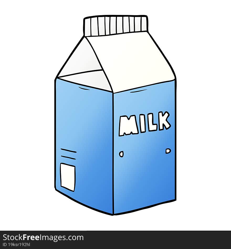 cartoon milk carton. cartoon milk carton