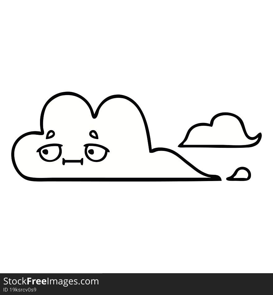 cute cartoon of a white cloud. cute cartoon of a white cloud