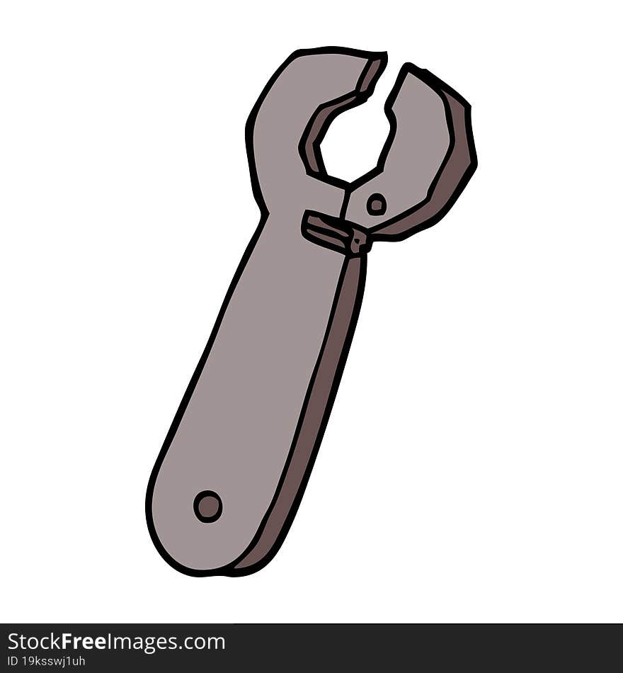 Cartoon Doodle Spanner Tool