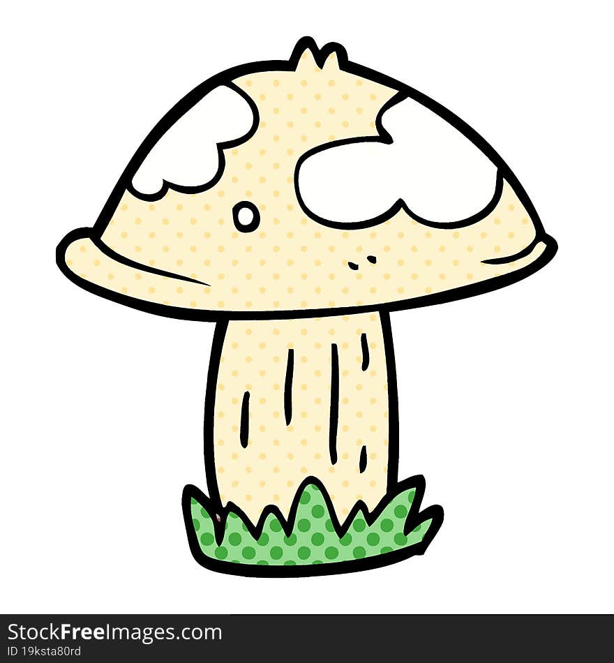 cartoon doodle wild mushroom