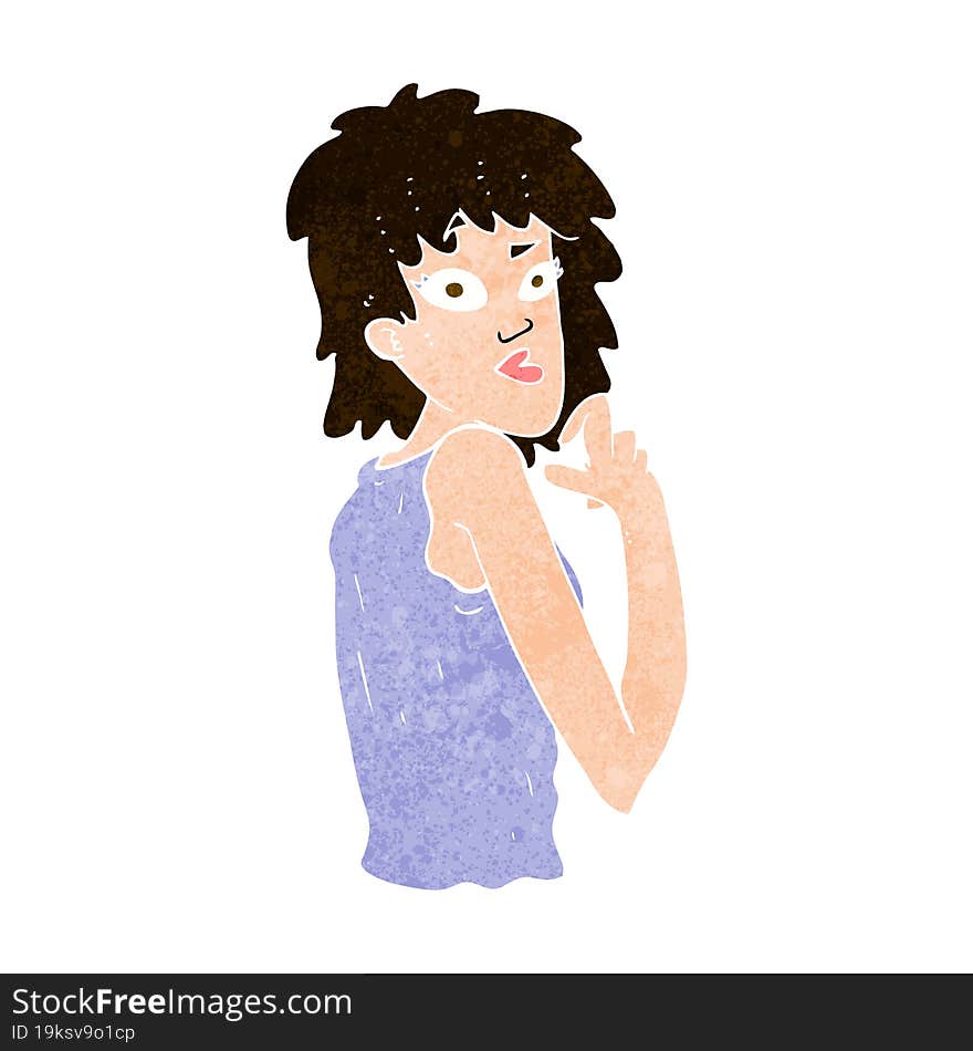 cartoon surprised woman