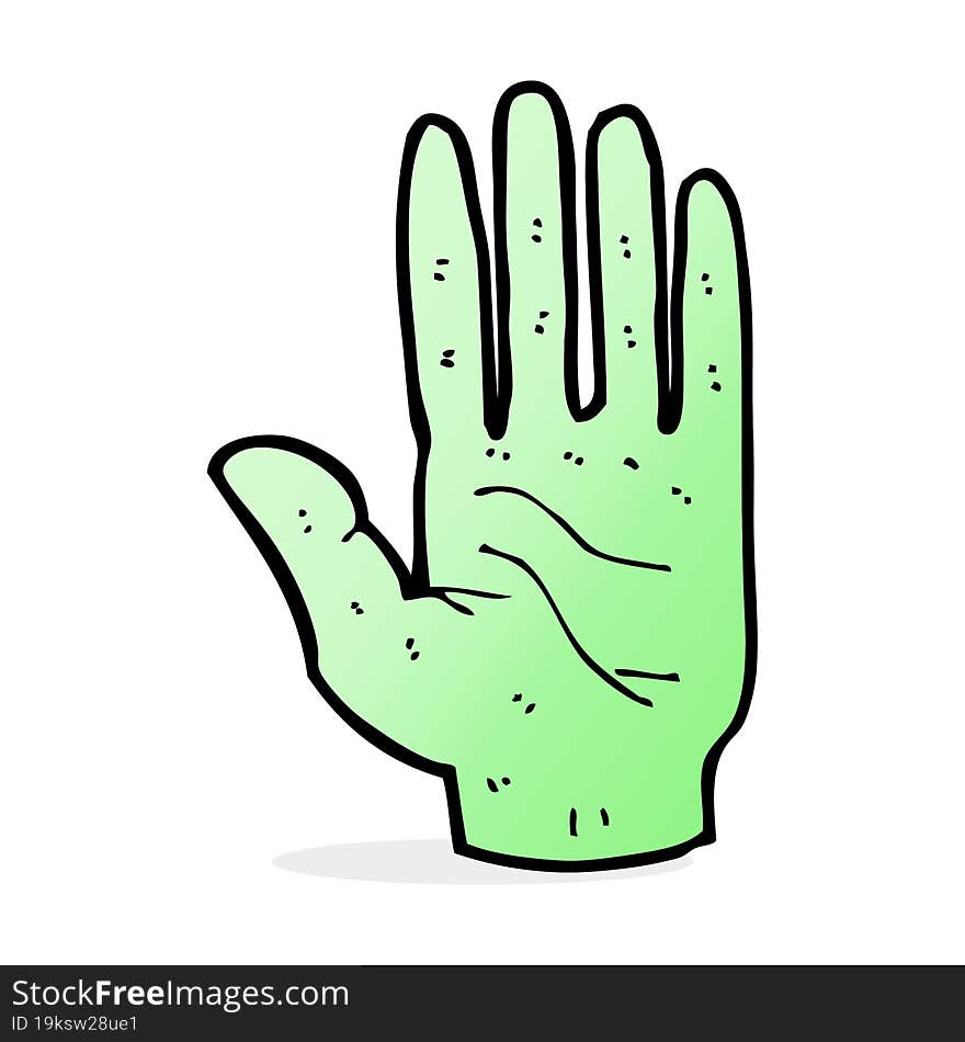 cartoon zombie hand