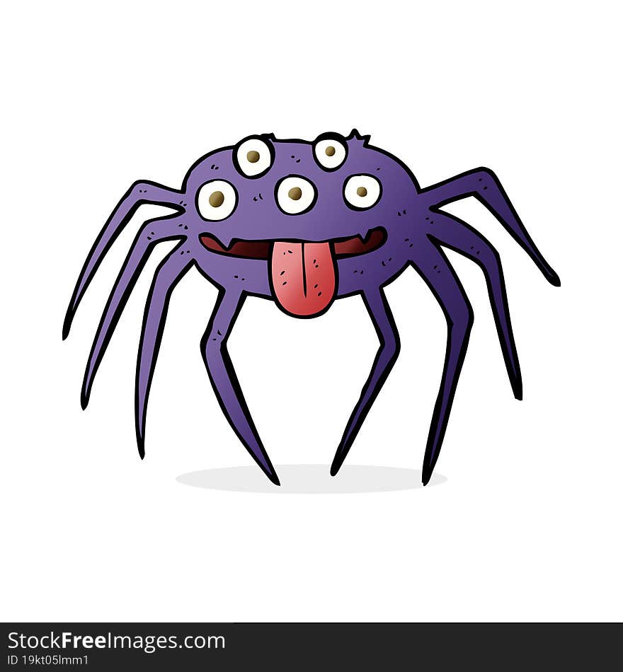 cartoon gross halloween spider