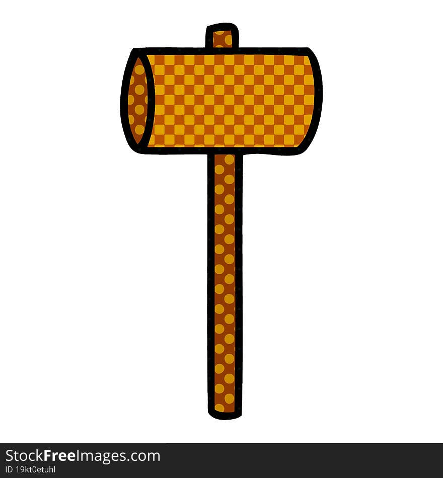 cartoon doodle of a mallet