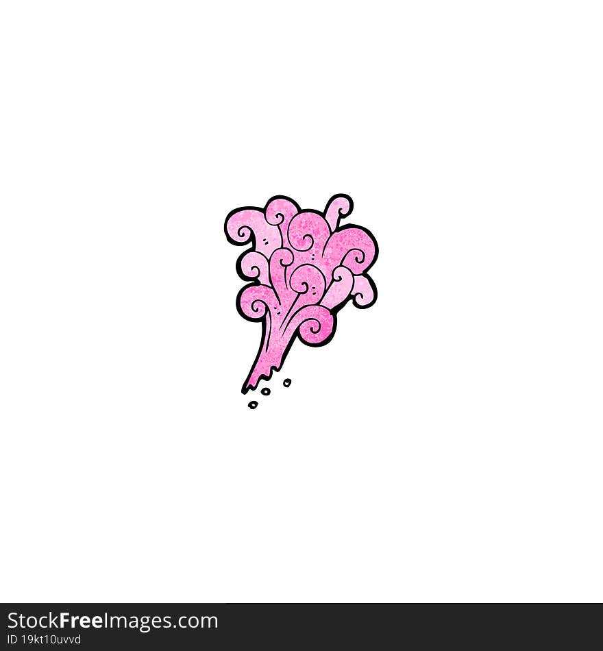 cartoon pink smoke swirl decorative element