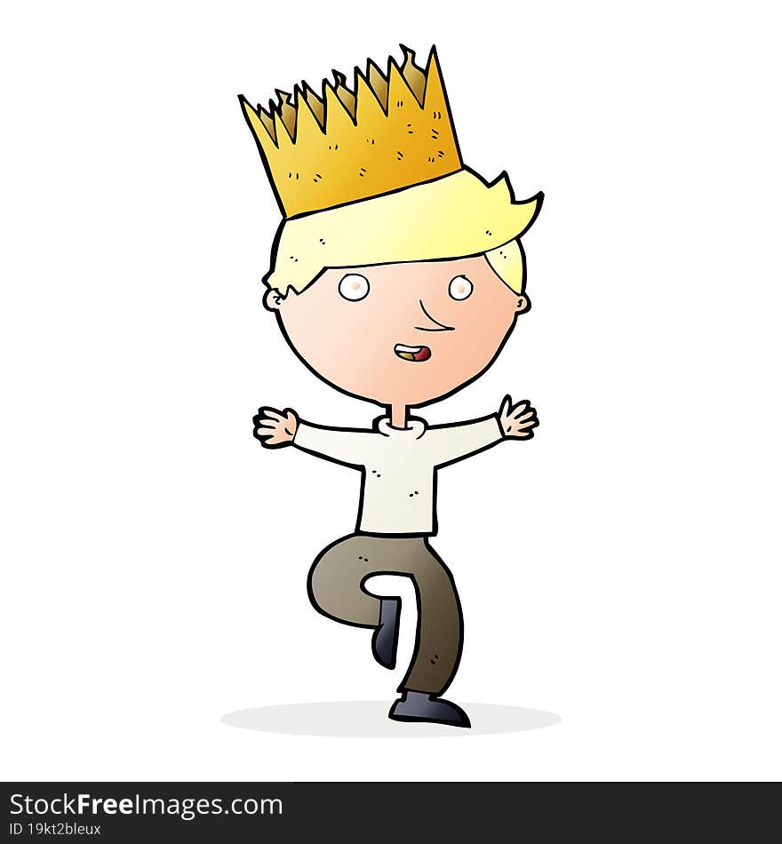 cartoon person wearing crown