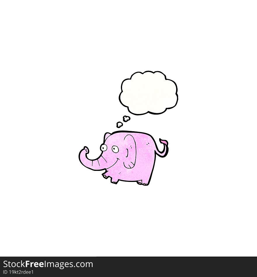 Cartoon Pink Elephant