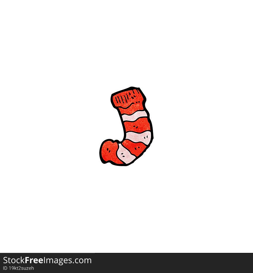 cartoon striped sock