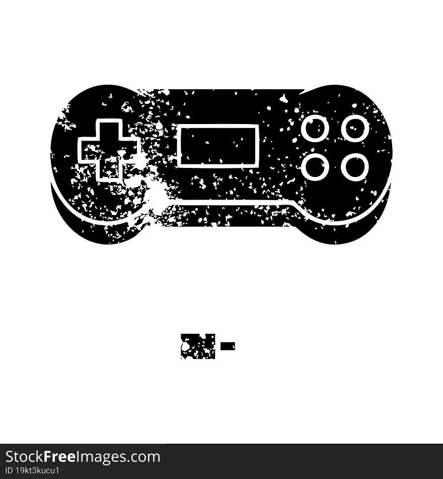 distressed symbol game controller