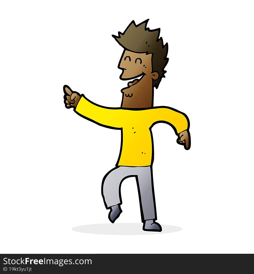 Cartoon Man Pointing And Laughing