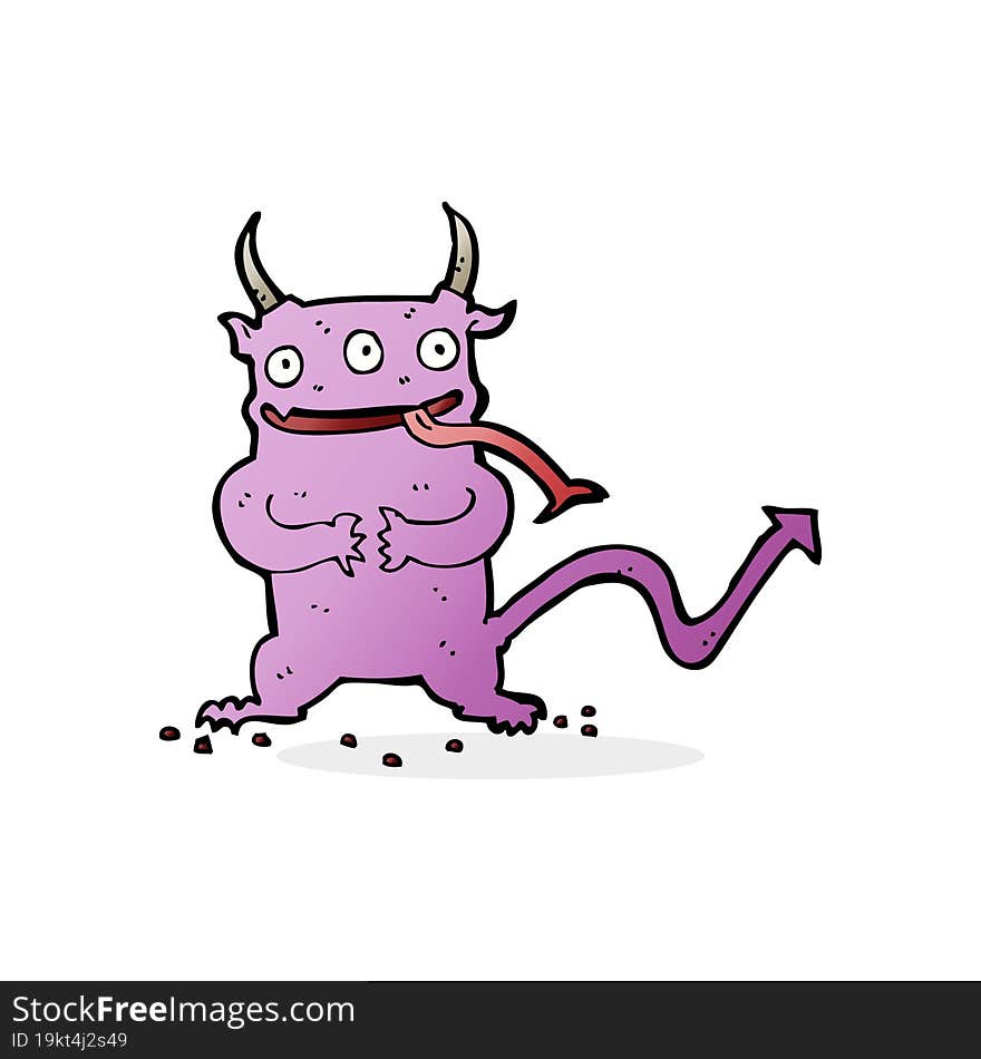 cartoon little demon