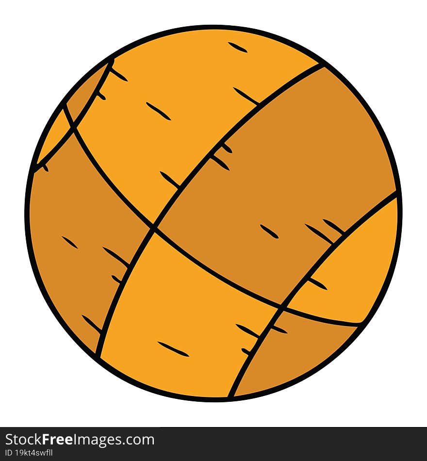 cartoon doodle of a basket ball