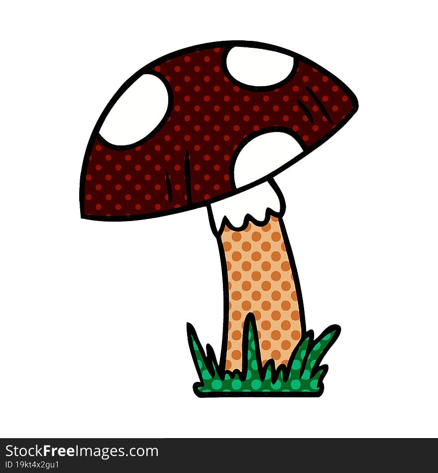 cartoon doodle of a toad stool