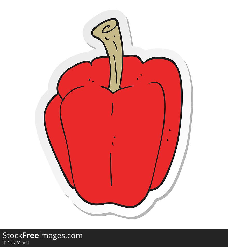 sticker of a cartoon pepper