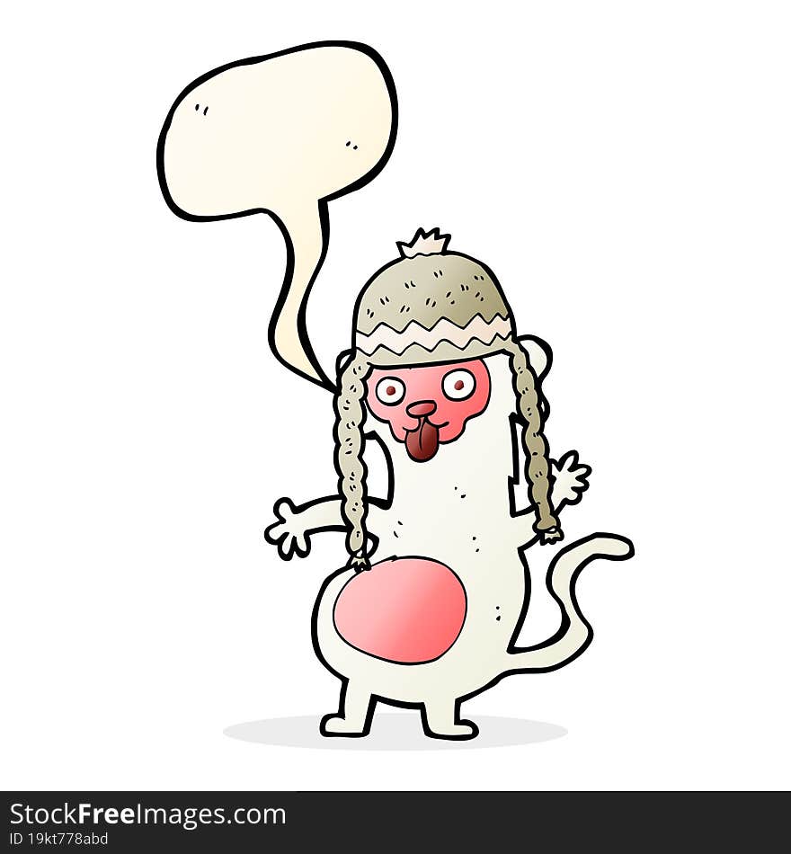 funny cartoon monkey with speech bubble