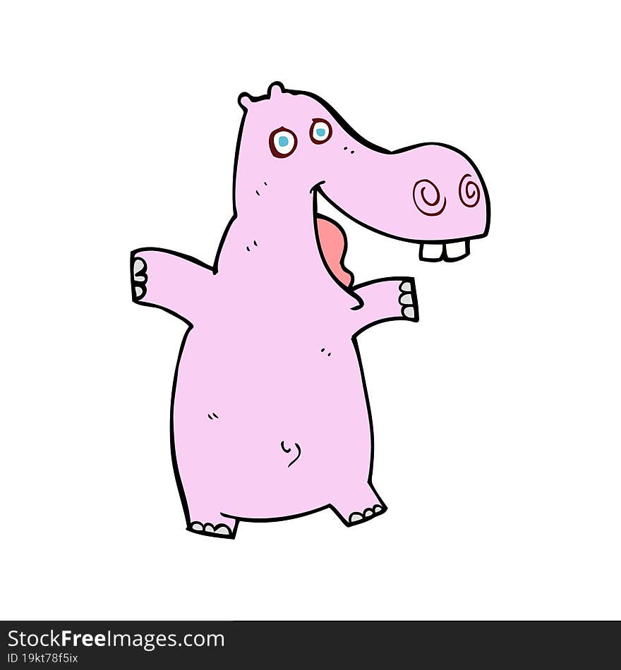 cartoon hippo