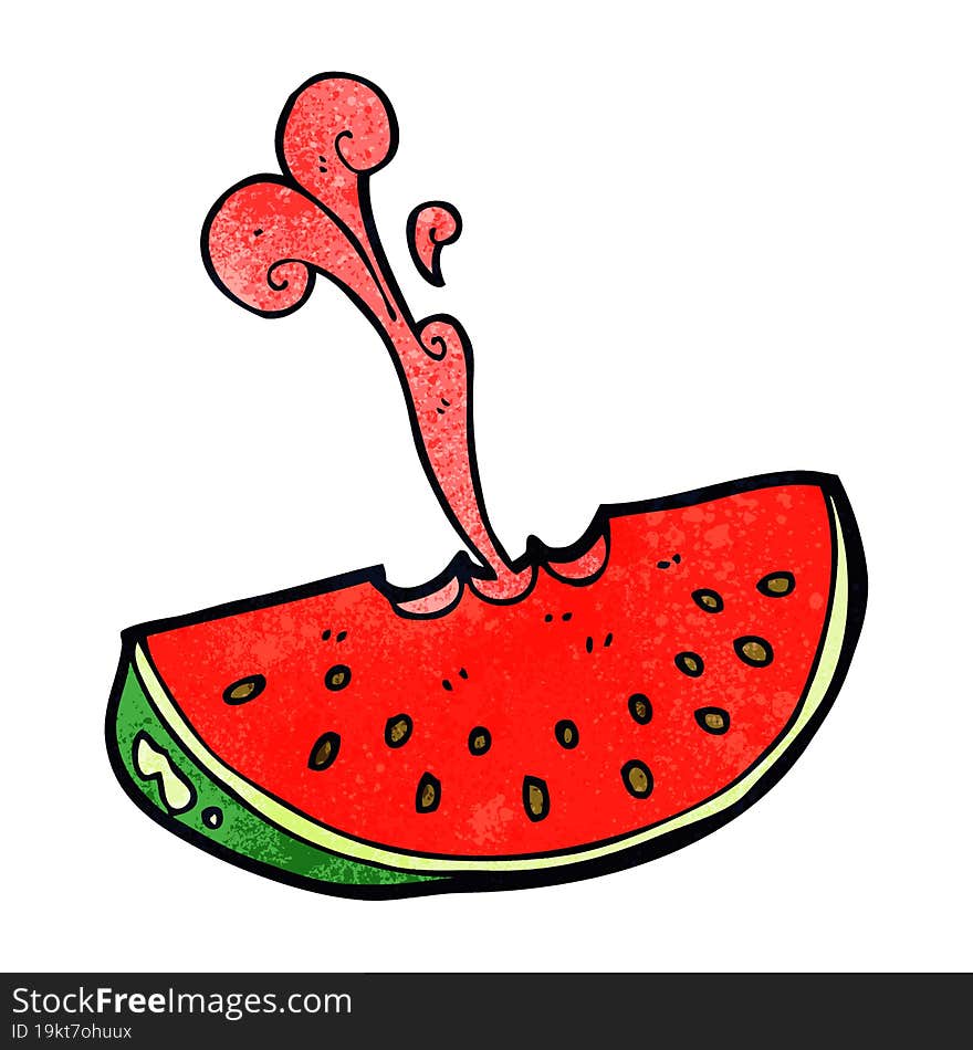 cartoon squirting watermelon