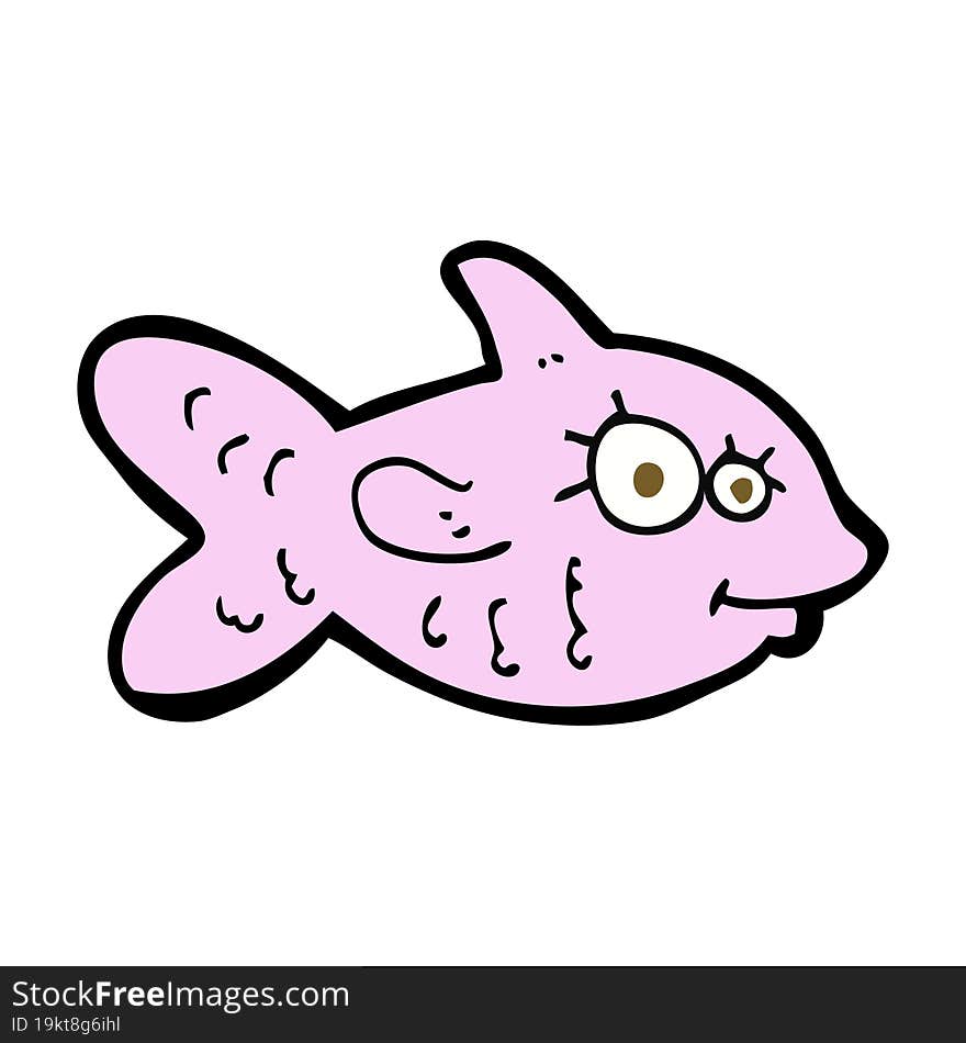 cartoon happy fish