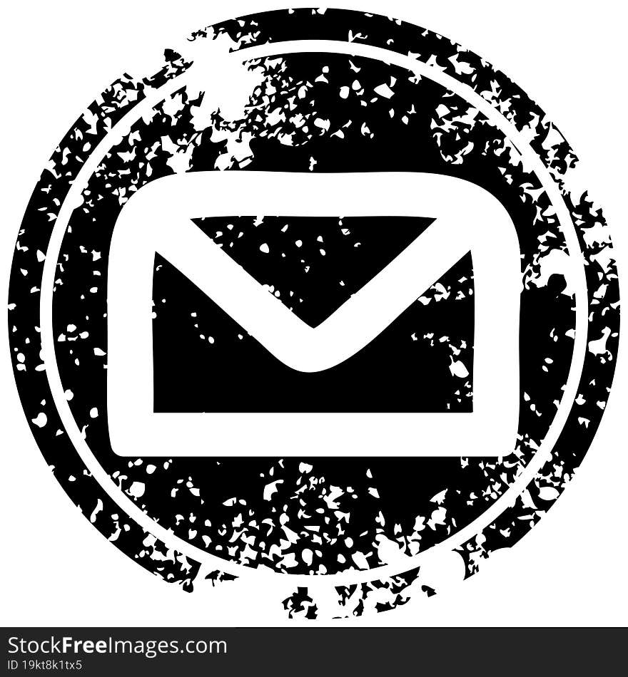 envelope letter distressed icon symbol