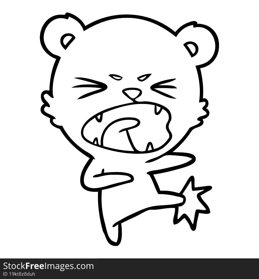 angry cartoon bear. angry cartoon bear