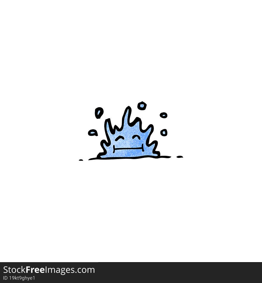 cartoon water splash